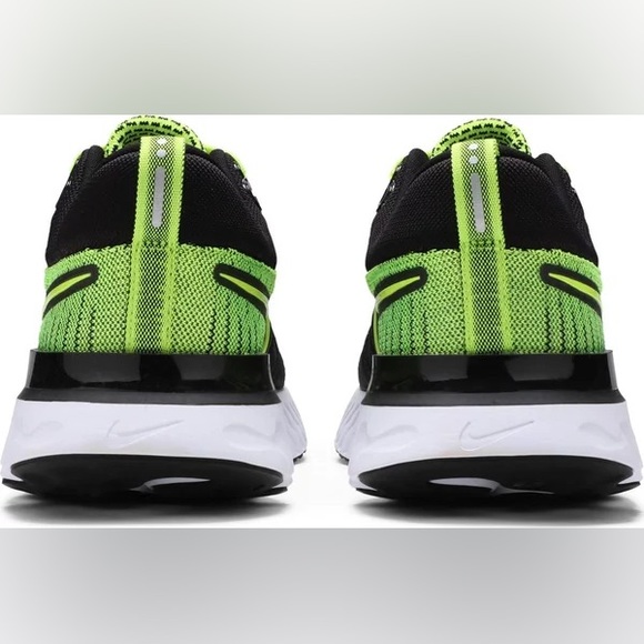 Nike React Infinity Run Flyknit 2 Men’s Size 11.5 Volt Green Black NEW - Picture 5 of 7